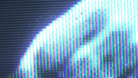 Close up view at a plasma tv while showing television activity. Stock Footage 172251871