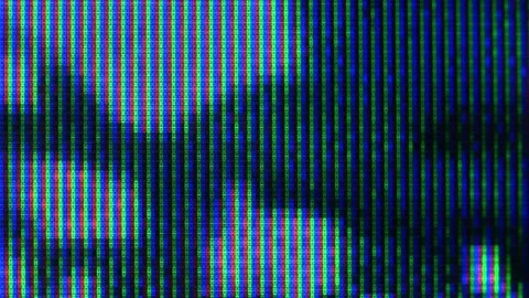 Close up view at a plasma tv while showing television activity. Stock Footage 172251977