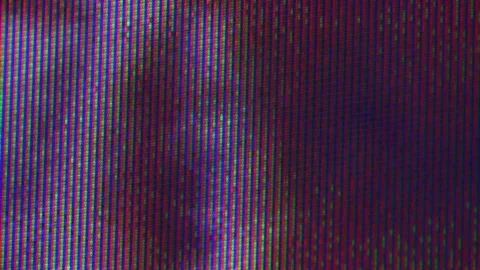Close up view at a plasma tv while showing television activity Stock Footage 346325467