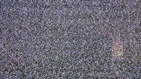 Close up view at a plasma tv while showing white noise Stock Footage 346326842