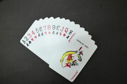 Close up view of playing cards set. Stock Photos