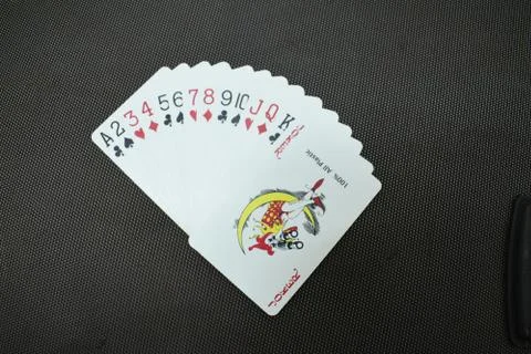 Close up view of playing cards set. Stock Photos
