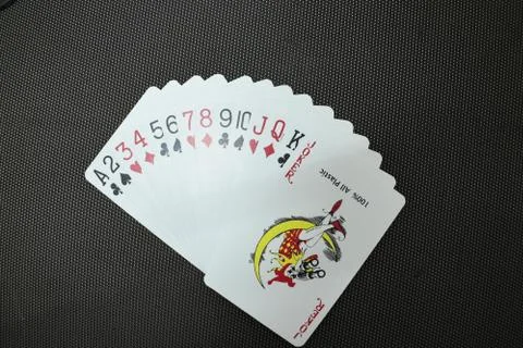 Close up view of playing cards set. Stock Photos