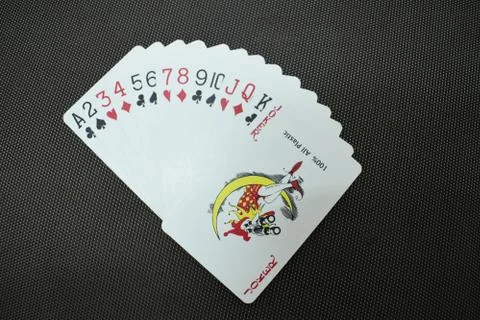 Close up view of playing cards set. Stock Photos
