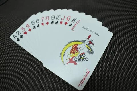 Close up view of playing cards set. Stock Photos