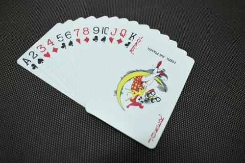 Close up view of playing cards set. Stock Photos