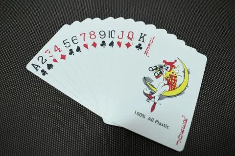 Close up view of playing cards set. Stock Photos