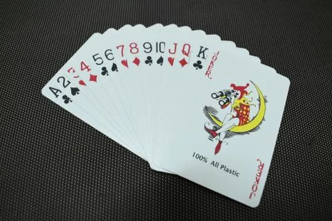 Close up view of playing cards set. Stock Photos