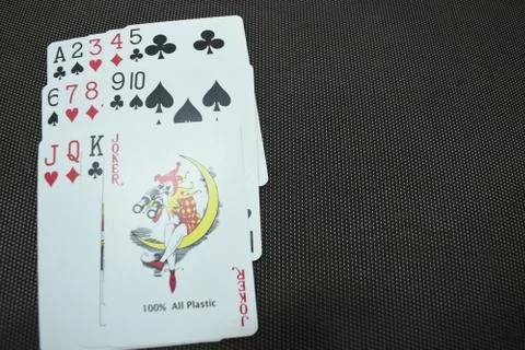 Close up view of playing cards set. Stock Photos