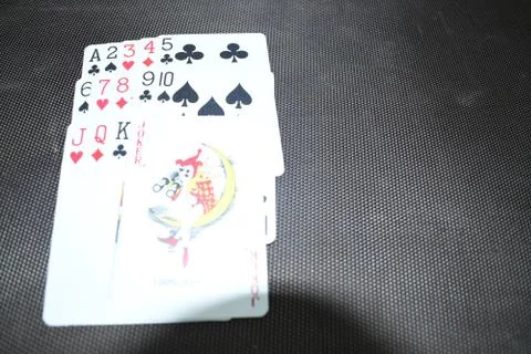 Close up view of playing cards set. Stock Photos