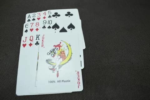 Close up view of playing cards set. Foto stock