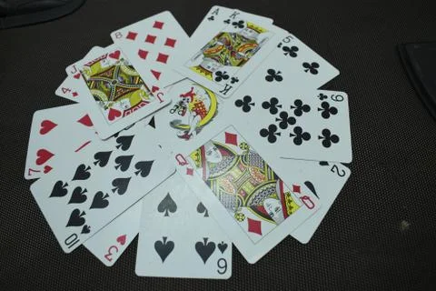 Close up view of playing cards set. Stock Photos