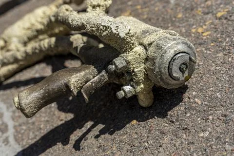 Close up view of Plural Component Spray Gun Stock Photos