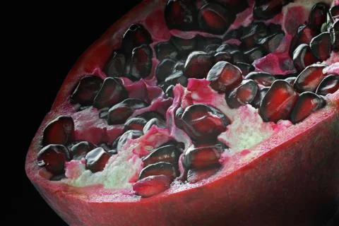 Close view of a pomegranate fruit Stock Photos