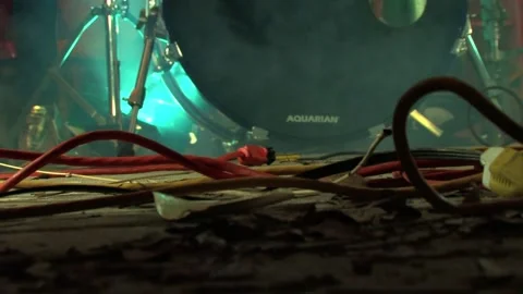 Close-up view of powerful drumming performance Stock Footage 300114347