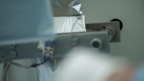 Close up view of the press machine in the factory Stock Footage 260865012