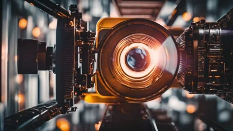 Close-Up View of a Professional Camera Lens Vídeos de archivo 284741951