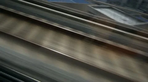 Close view of railroad track moving at high speed Video stock 11203664