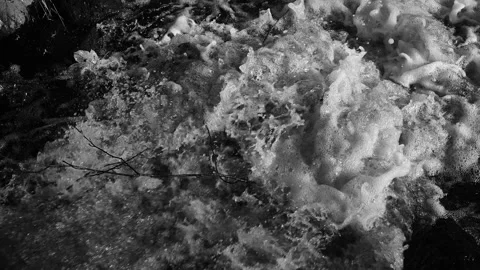 Close-Up View Of A Rapid Stream Of Flowing Water. Stock Footage 320256236