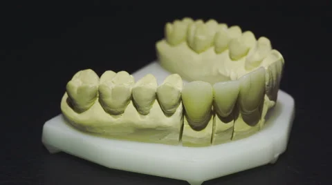 Close up view of ready denture 5 Stock-Footage 48921189