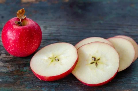 Close up view of red apples. Stock Photos