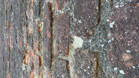 Close Up View Of Red High Wall Stock Footage 264034602