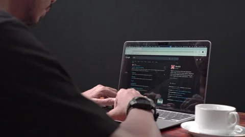 Close up view of the Reddit website on a laptop screen Stock Footage 304501817