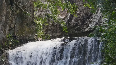 Close up view of ripple of waterfall. Stock Footage 77184587