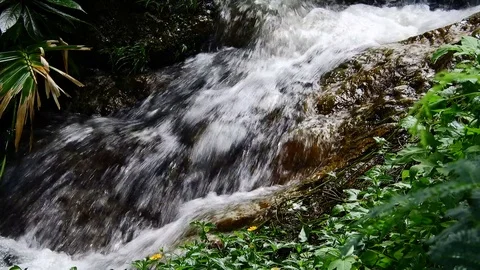 Close up view of ripple of waterfall. Stock Footage 77184857