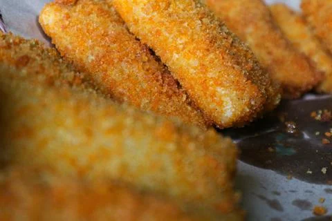 Close up view Rissole Mayonnaise (Risol Mayo). Sausage rissole is a small p.. Stock Photos