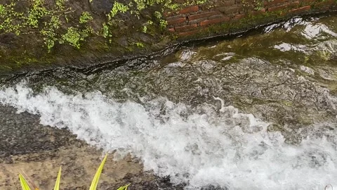 Close up view of river currents or water ripples Stock Footage 295492418