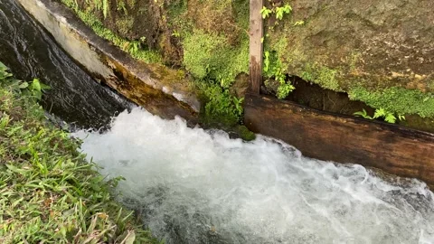 Close up view of river currents or water ripples Video stock 295493009
