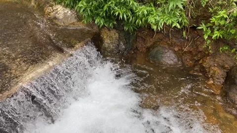 Close up view of river currents or water ripples Stock Footage 295498878