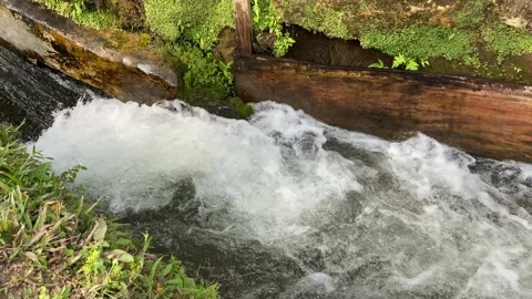 Close up view of river currents or water ripples Stock Footage 295499400