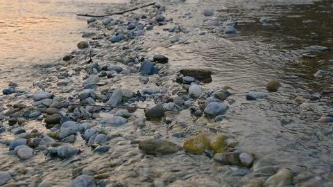 Close up view of river flowing in nature Stock Footage 151016891