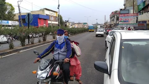 Close up view of road side and market. Stock Footage 143408856