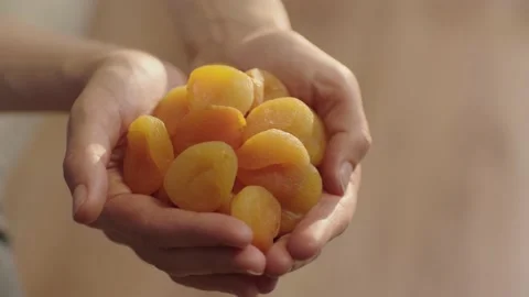 Close-up view of roasted apricots. Stock Footage 190624298