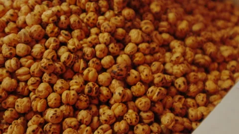 Close-up view of roasted chickpea. Stock Footage 207083894