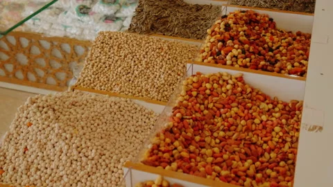 Close-up view of roasted chickpea. Stock Footage 207085626