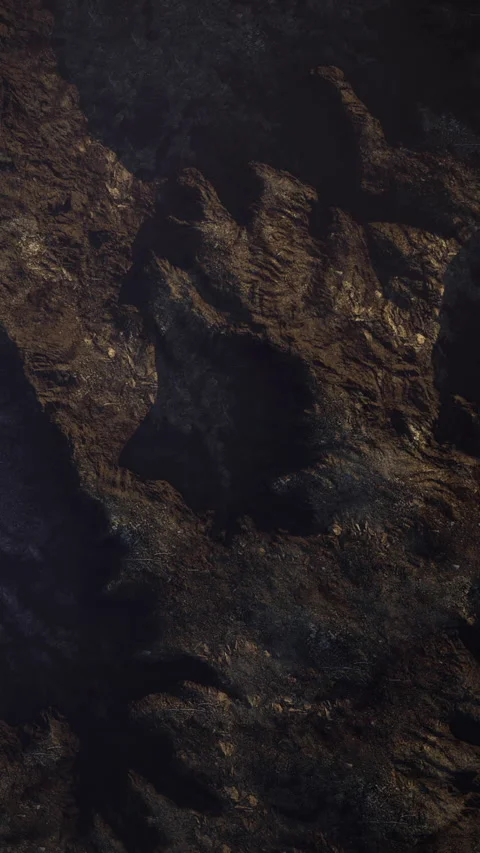 Close view of rocky terrain showing details of earth and stone texture Stock Footage 345009714