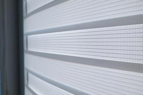 Close View of Roller Blinds in a Modern Interior Setting During Daylight Sh.. Stock Photos