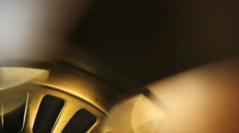 Close up view of rotating ceiling fan Stock Footage 33806174