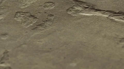 Close up view of rough surface with visible texture and details in stone Stock Footage 340213209