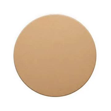 A close-up view of a round, light beige makeup compact powder Stock Illustration