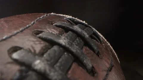 Close-up view of rugby ball Stock Footage 166823675