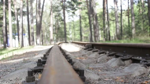 Close up view of rusted railroad Stock Footage 65189446