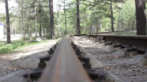 Close up view of rusted railroad Stock-Footage 65190392
