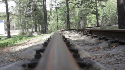 Close up view of rusted railroad Stock Footage
