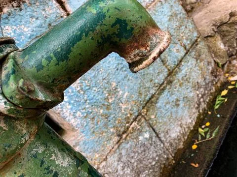 Close up view of an rusty drinking water fountain Stock Photos