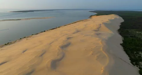 Close-up view of sand dunes in Raw and natural beauty of the desert landscape Stock Footage 254774111